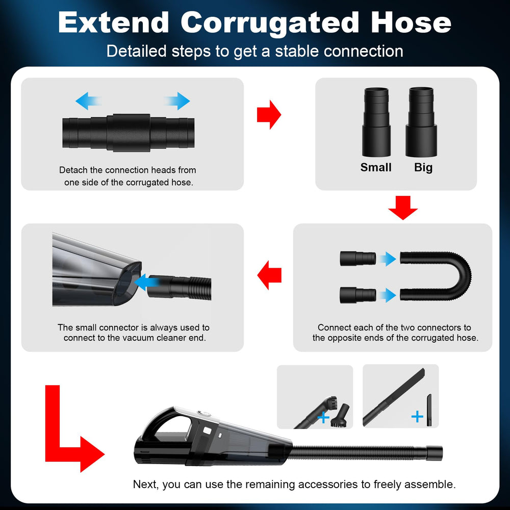 DRECELL VC008C storage bag keeps attachments organized between uses
