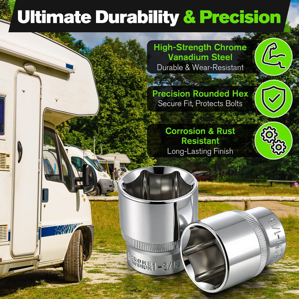 Dreyoo Anode Rod Socket Kit chrome vanadium durability for long-term use