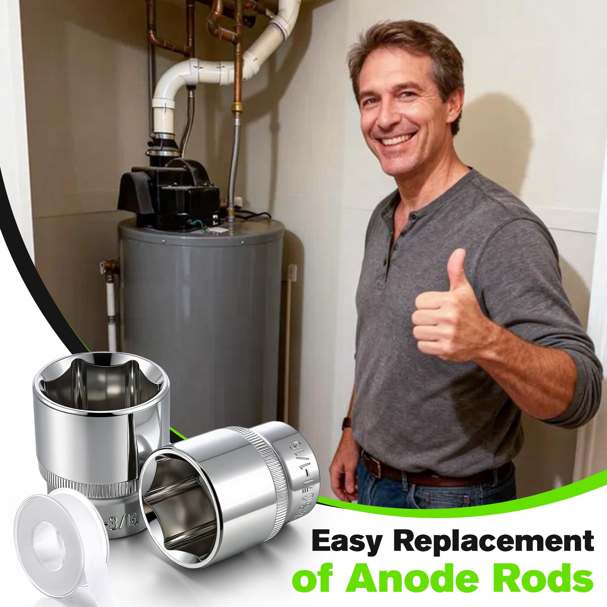 Dreyoo Anode Rod Socket Kit ideal for water heater and RV installations