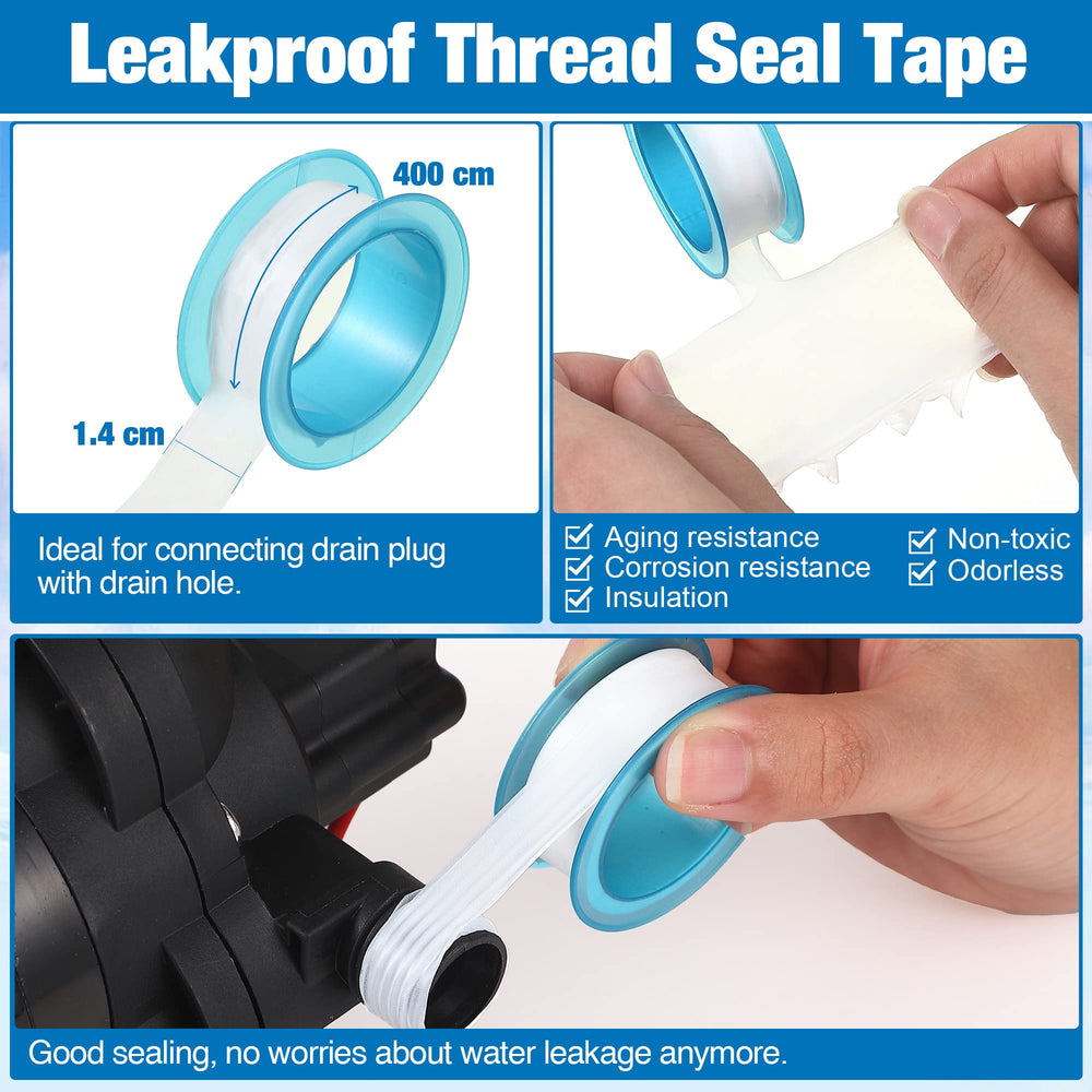 Dreyoo thread seal tape enables leak-free pump connections.