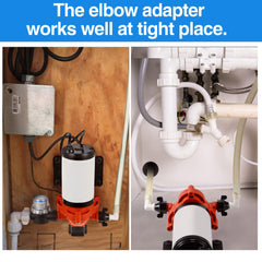 Dreyoo nylon wing-nut swivel elbow withstands heat and corrosion.