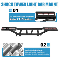 Drieaco 60W LED light bar delivers bright 6000 lumens for clear off-road viewing.