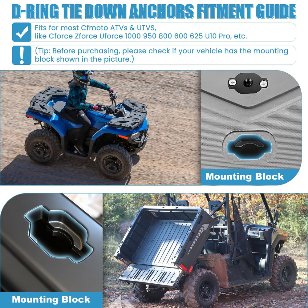 Drieaco supports flexible positioning along the mounting block for various cargo shapes.