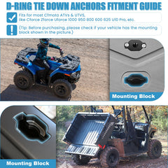 Drieaco supports flexible positioning along the mounting block for various cargo shapes.