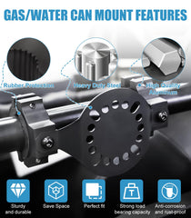 Drieaco Gas Can Locking Plate with non-slip inserts keeps cans steady