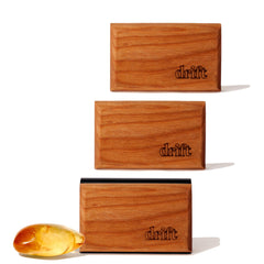 Drift Amber wooden car freshener provides long-lasting aroma for the cabin.