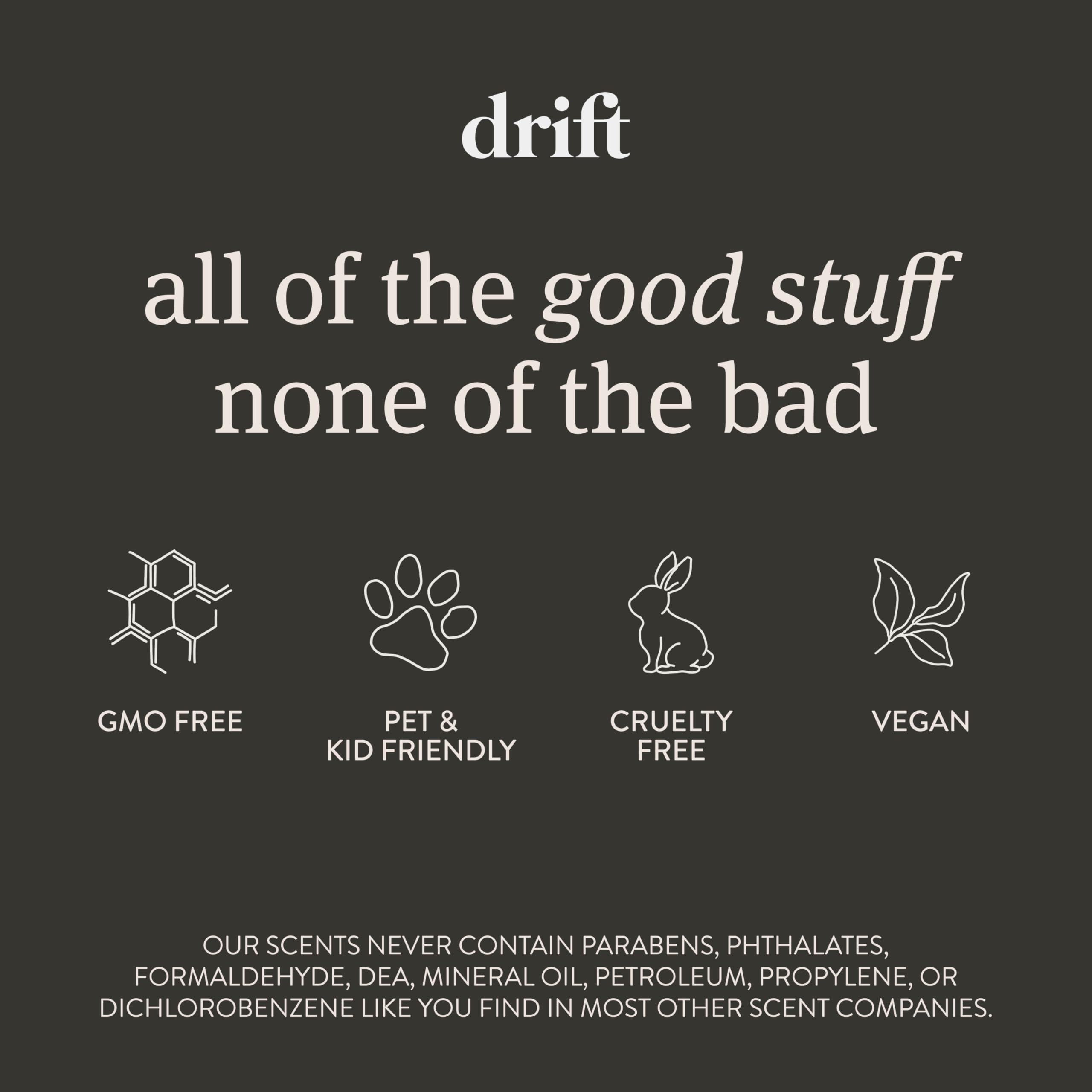 Drift made in USA wood implies sustainable sourcing and local craft.