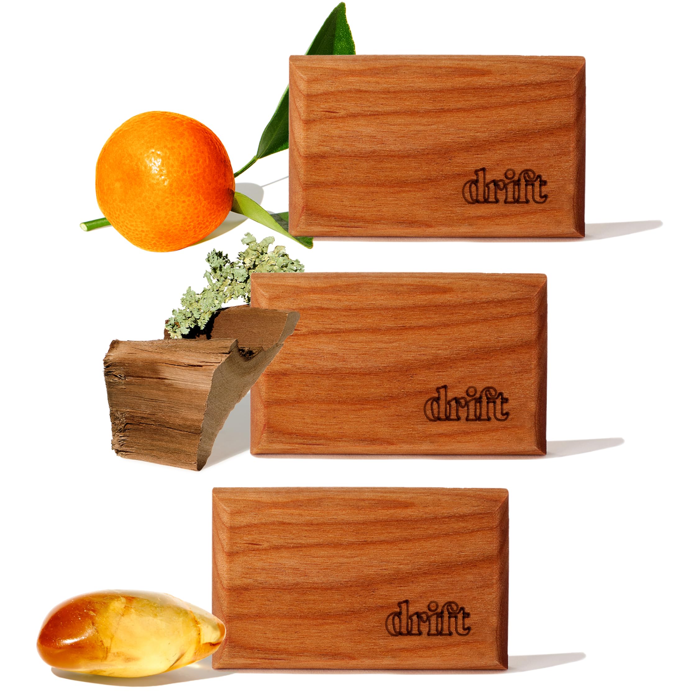 Drift original wood car air freshener on visor for long-lasting freshness
