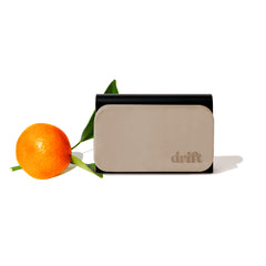 Drift stone air freshener attached to car visor clip for continuous scent