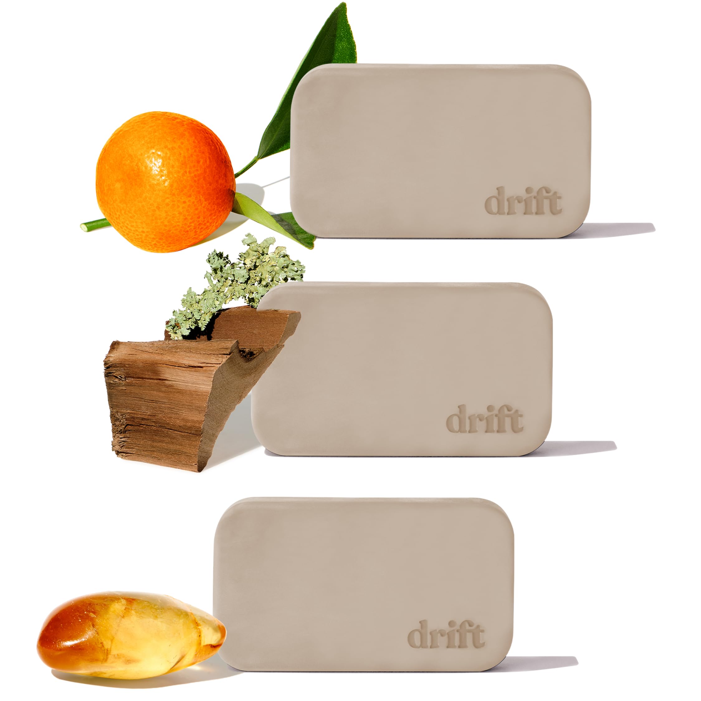 Drift teak stone car air freshener on visor delivers long-lasting, subtle aroma.