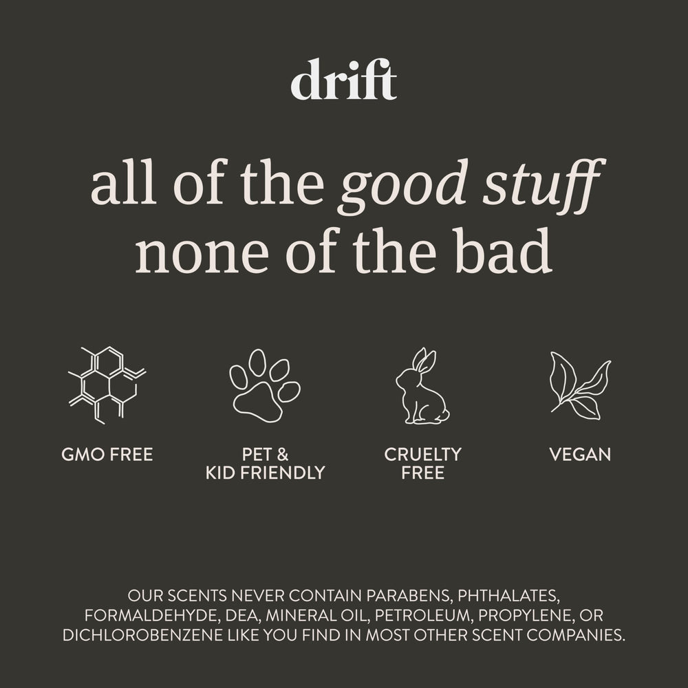 Drift vegan cruelty-free formula safe for households with kids and pets.