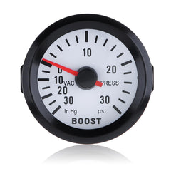 DriSentri Boost Gauge front view with compact 2-inch dial for dashboard monitoring