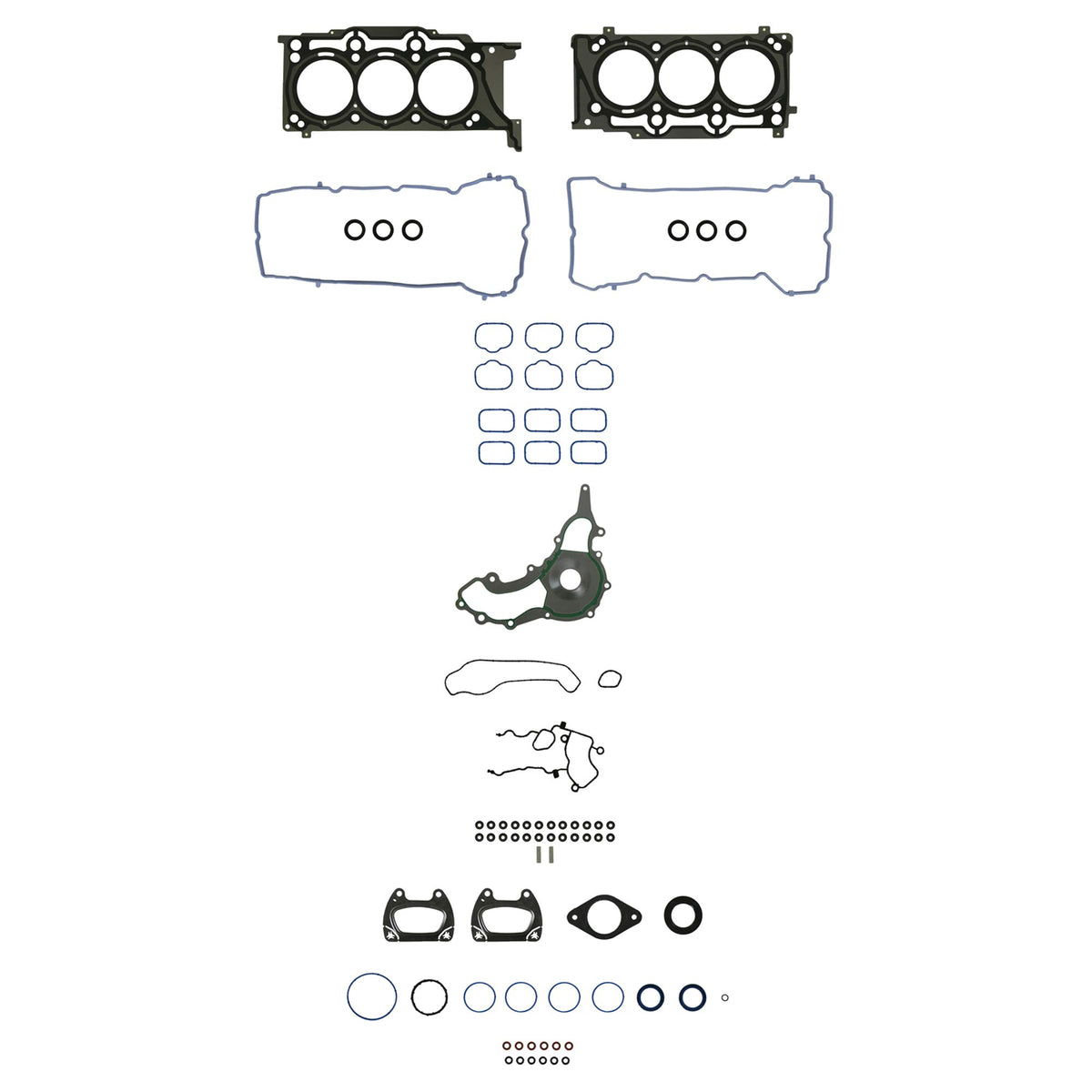 Fel-Pro gasket set close-up on imperfect sealing surfaces, signaling reliable seal during repairs.