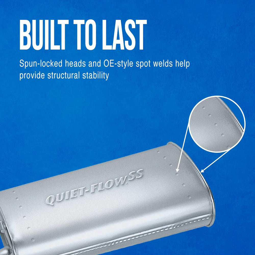 DRiV Walker muffler stainless steel construction helps resist corrosion under tough conditions.