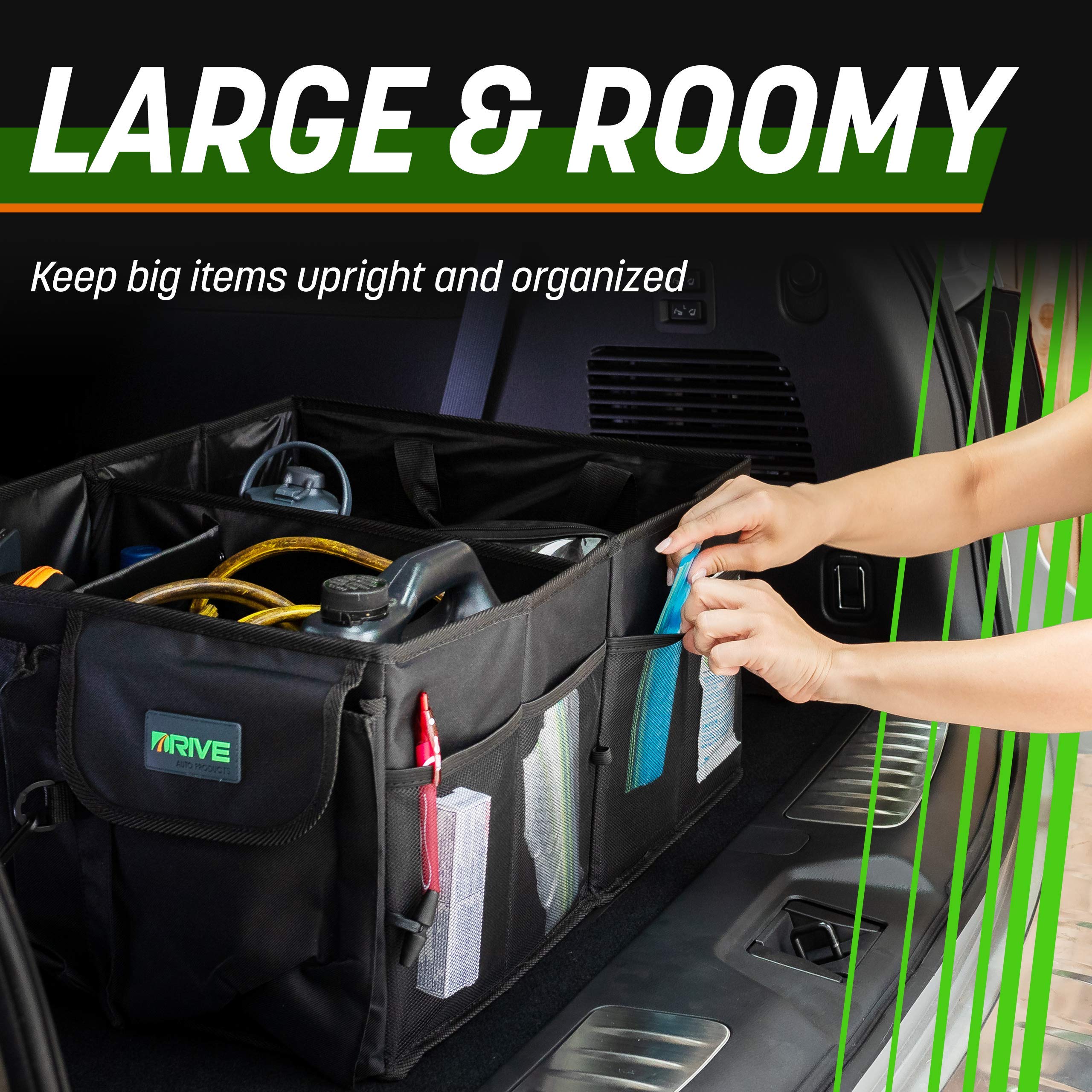 Drive Car Trunk Organizer installed in backseat area.