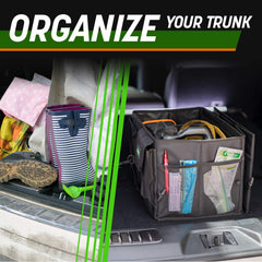 Drive Car Trunk Organizer with multiple compartments for groceries and tools.
