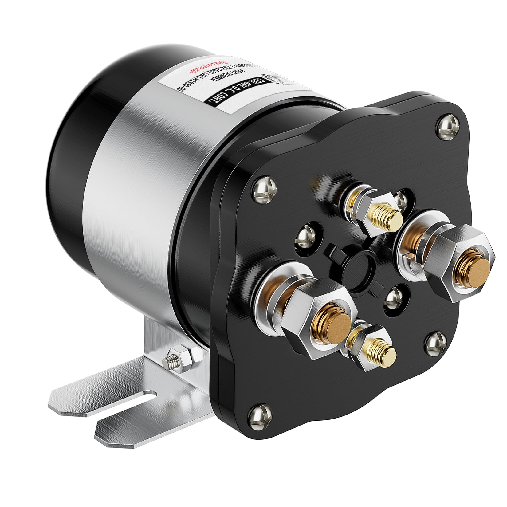 Drive Up 48V 4-terminal solenoid with silver contacts for reliable cart operation.