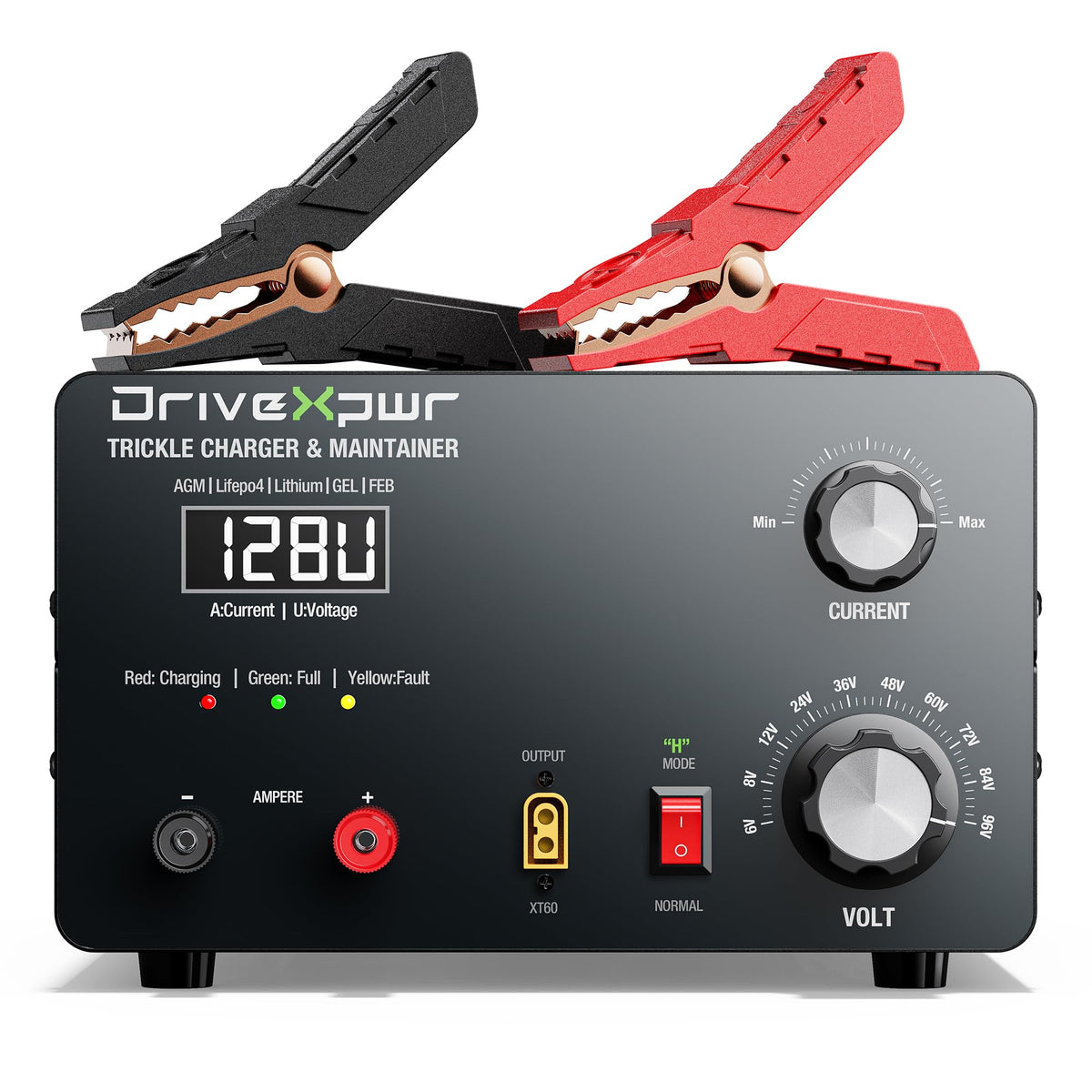 DriveXpwr adjustable battery charger demonstrates wide voltage range for versatile charging
