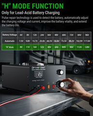 DriveXpwr desulfator mode illustrates H-mode pulse repair for battery revival