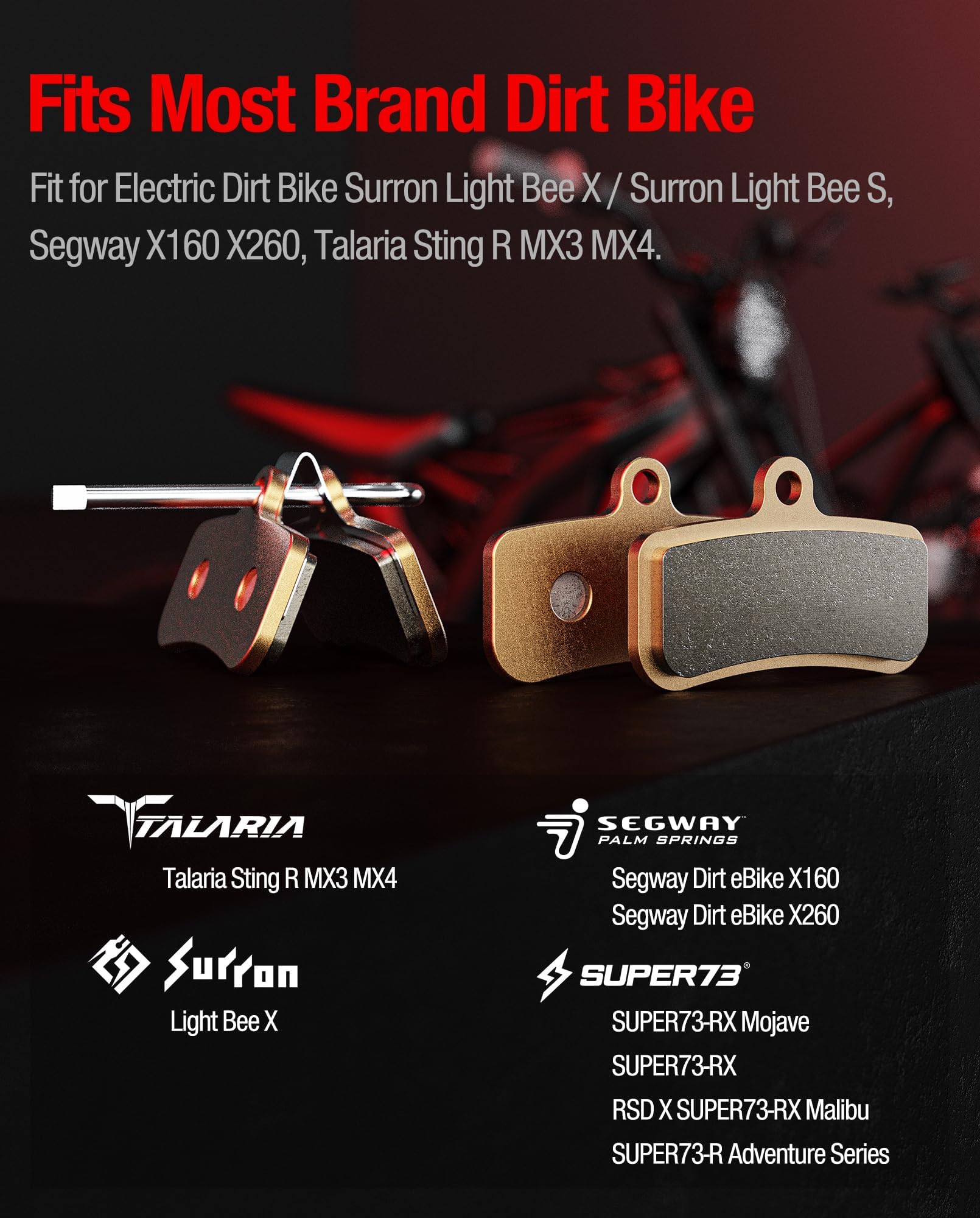 DriveXpwr easy-install yellow brake pads for quick maintenance