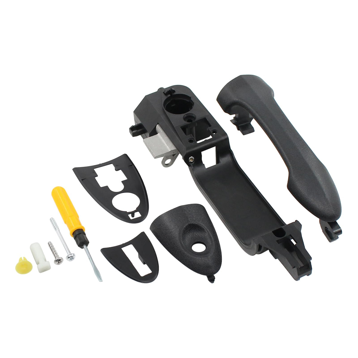 DriveFix front driver door handle in black for Ford Focus, durable exterior replacement.