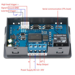 DROK delay relay module wiring terminals support flexible triggering.