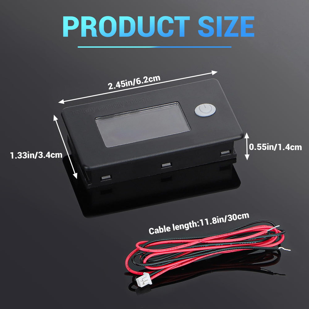 DROK versatile battery meter for car, marine, RV, and boat use.