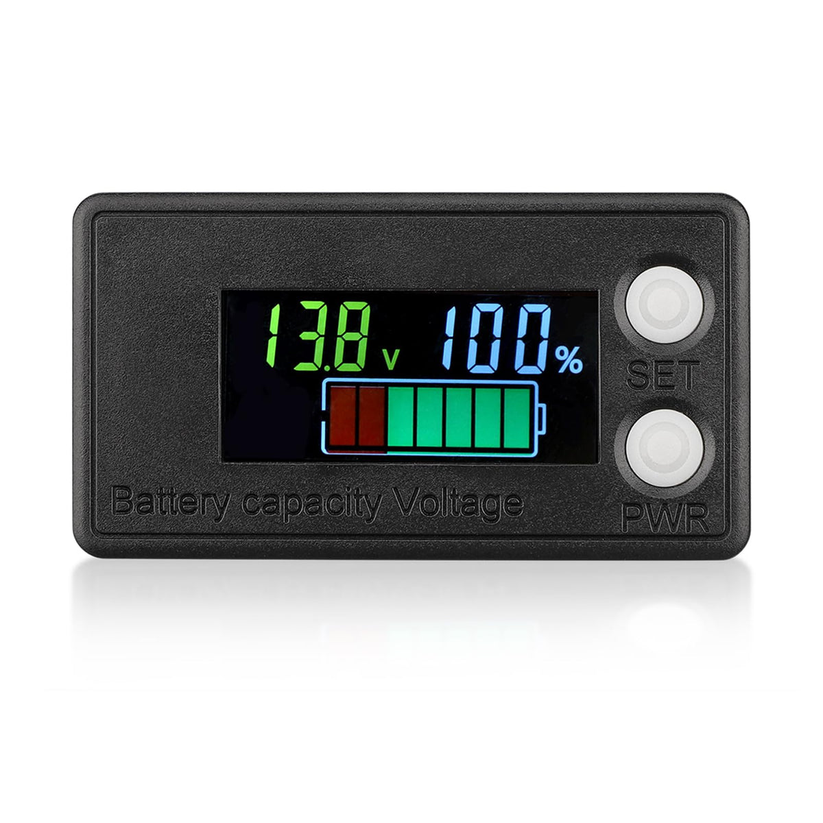 DROK waterproof battery meter with LCD display for outdoor readings