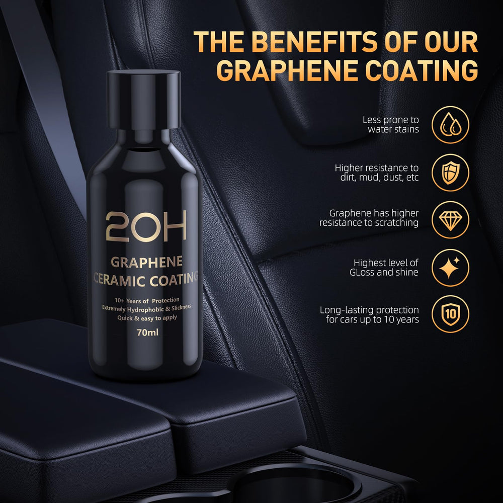 DRONAR graphene ceramic coating enhances gloss on paint.
