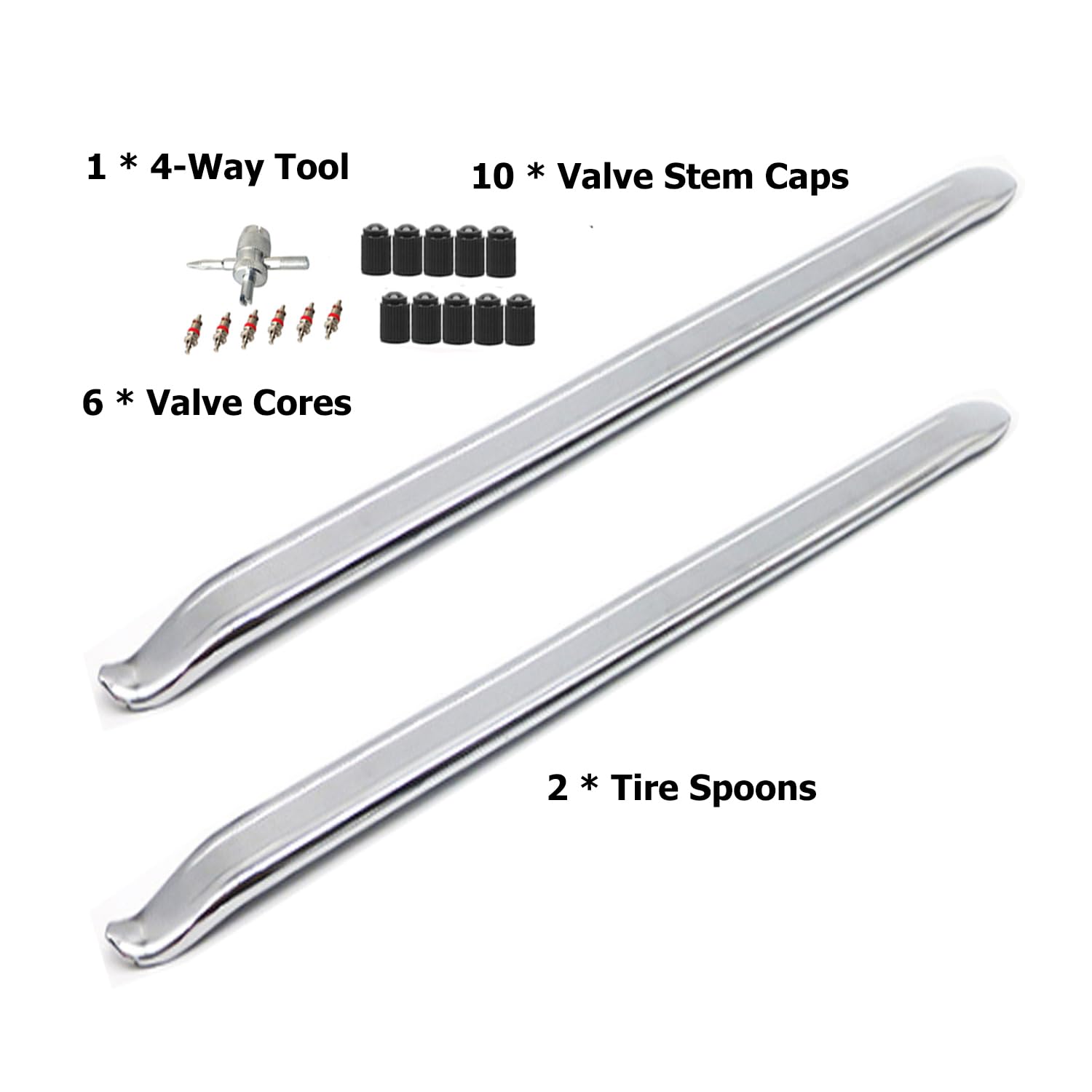 Dr.Roc 11.8-inch tire spoons enable smooth bead seating on small tires.