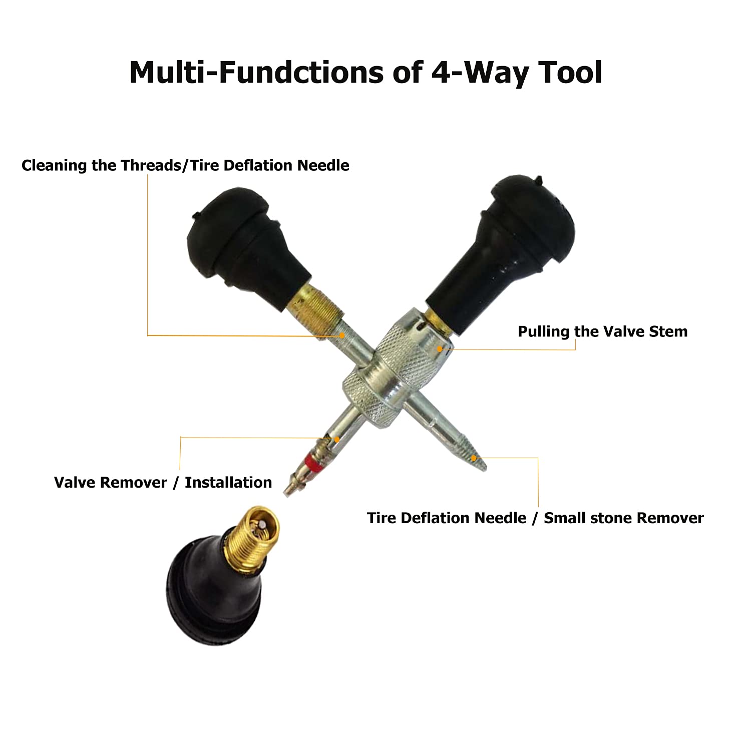 Dr.Roc Spare Tire Lift Handle installed on a vehicle with the spare lifted.