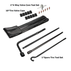 Dr.Roc spare tire kit 4-way valve core set for accurate air checks.