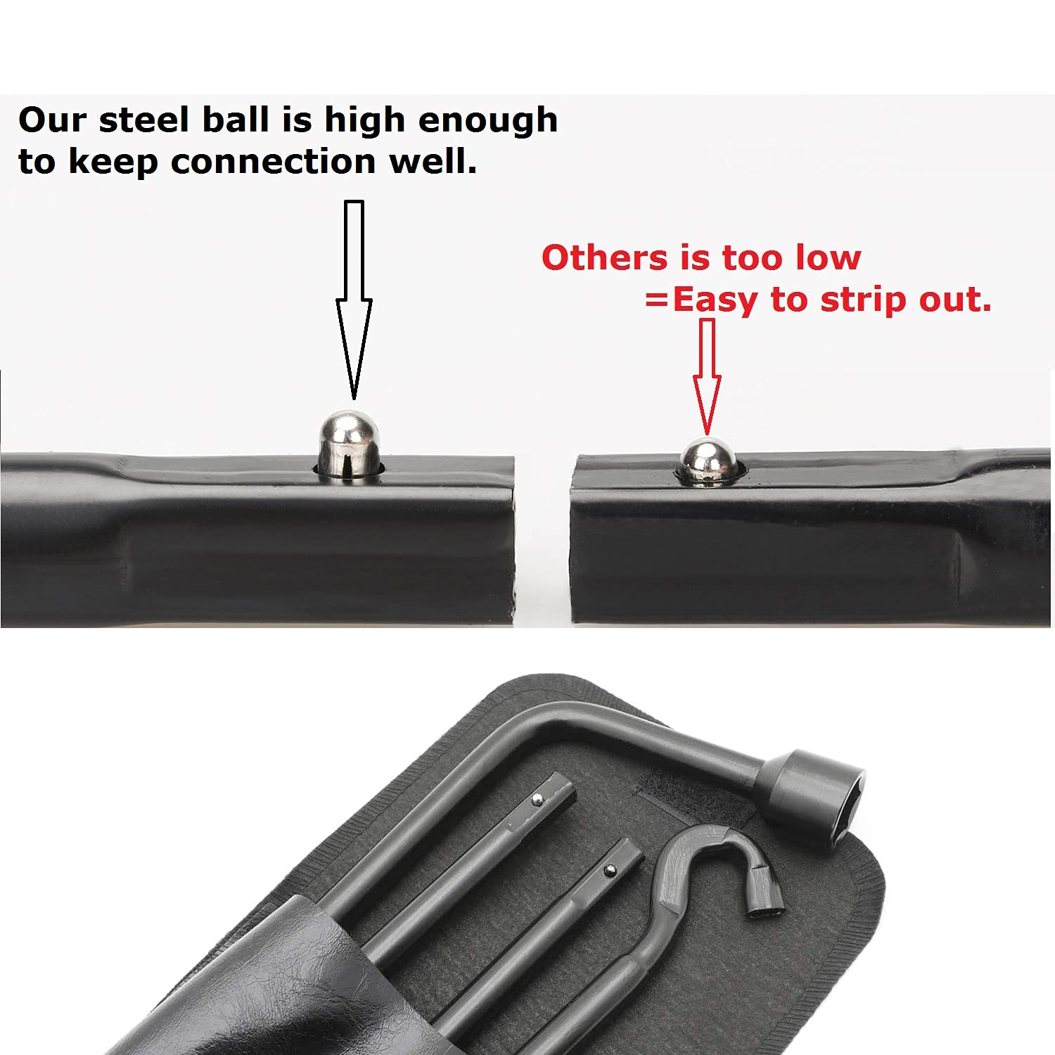 Dr.Roc spare tire tool kit in-use on a Tundra for simple installation.