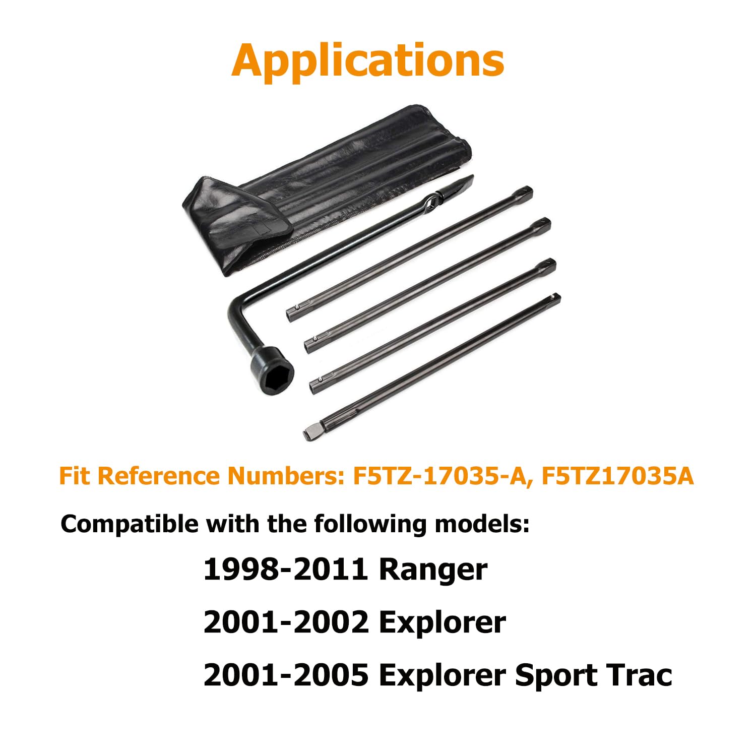 Dr.Roc spare tire tool kit jack extension enabling easier access beneath the vehicle.