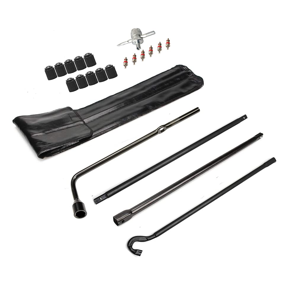 Dr.Roc spare tire tool kit with lug wrench for quick tire changes.
