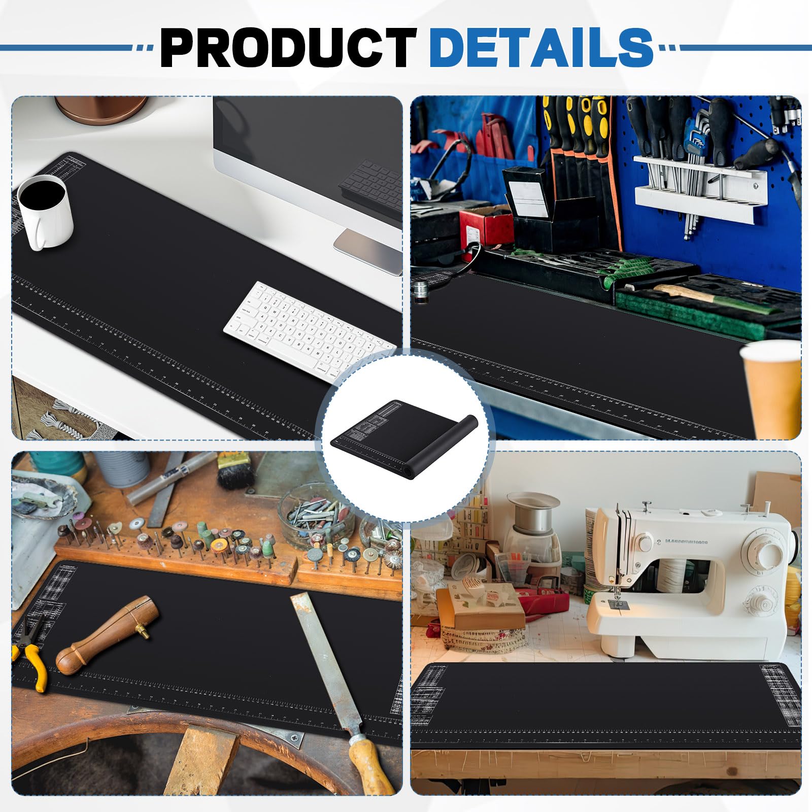 Drydiet neoprene mat with edge sealing for snug table fit
