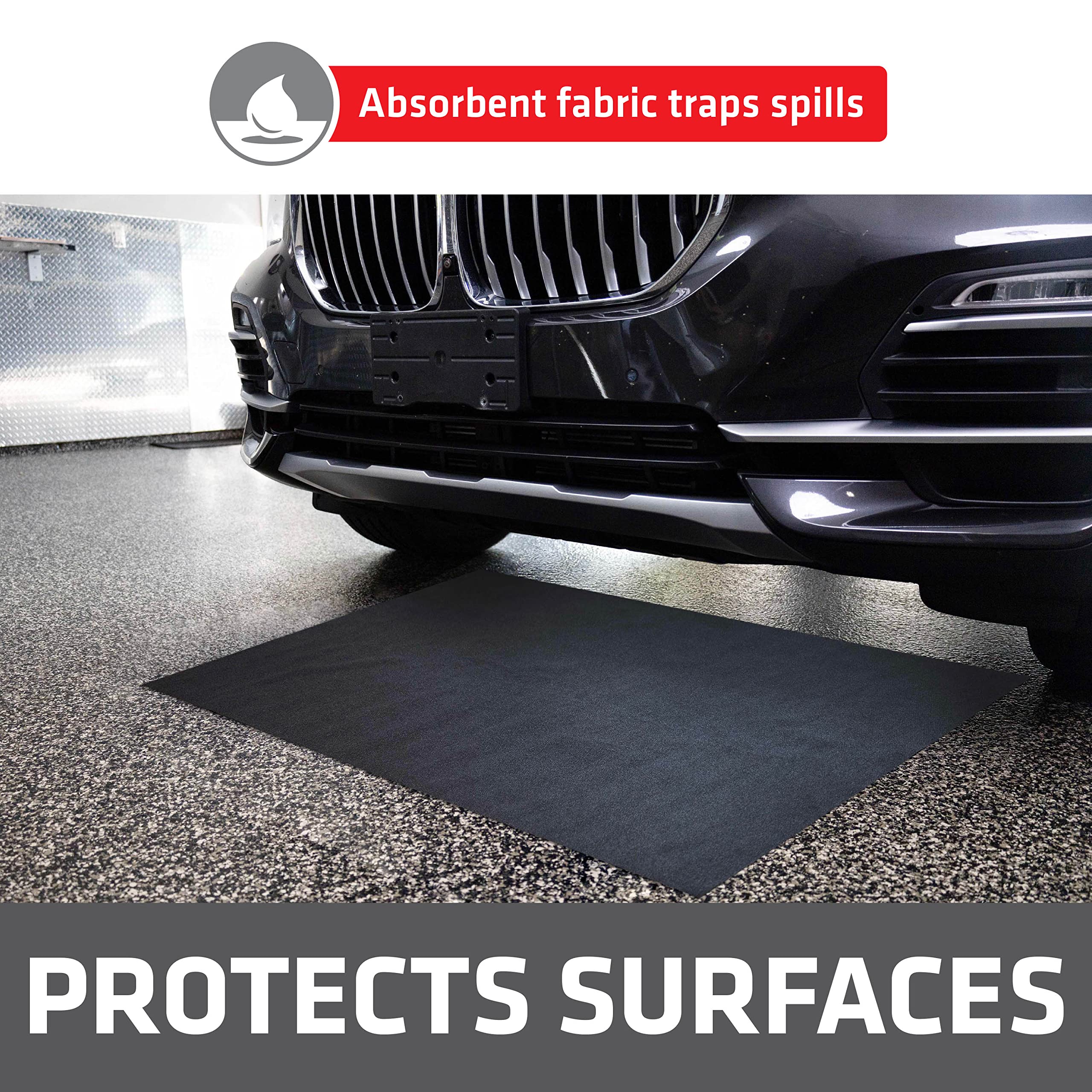 Drymate XL mat showing waterproof backing to protect floors.