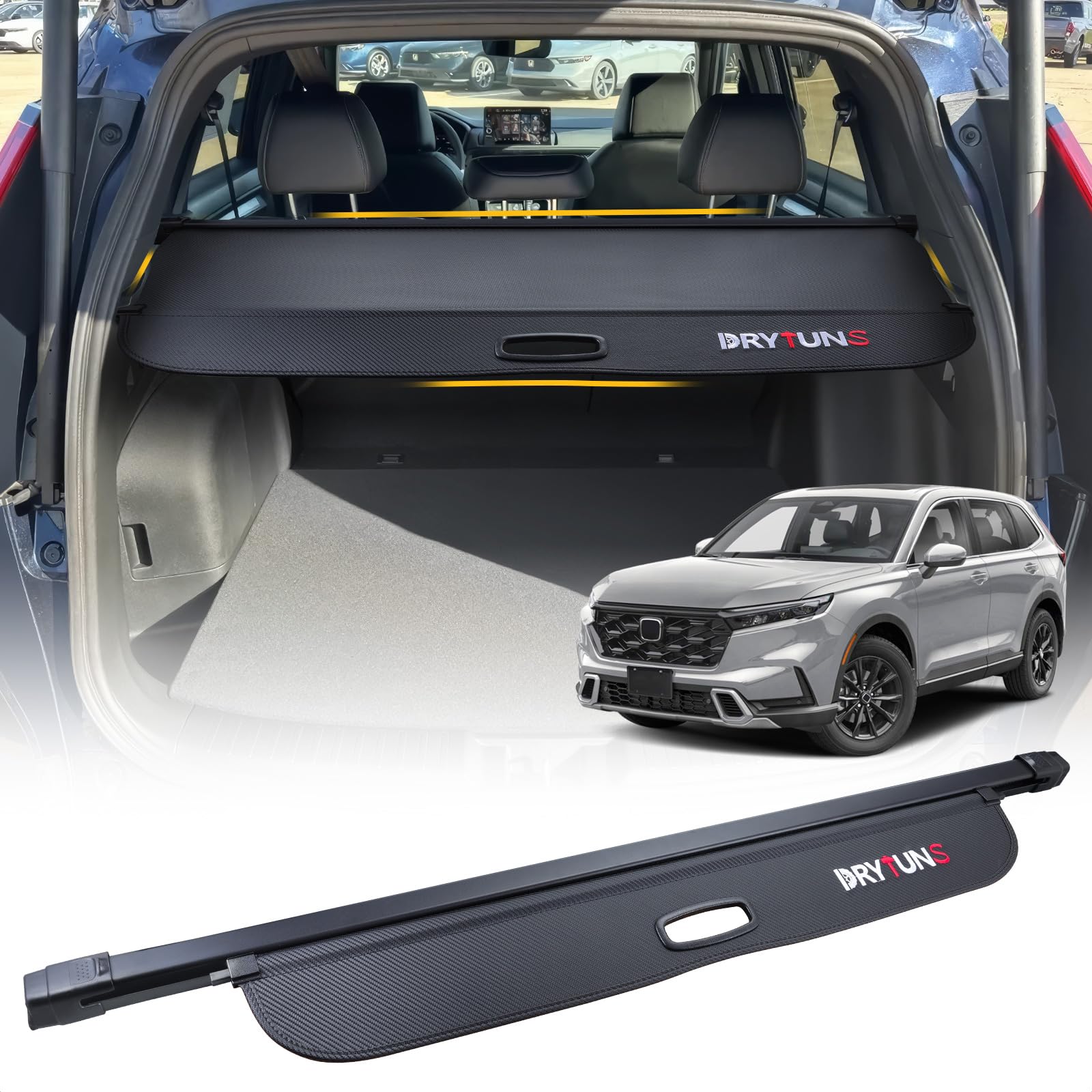 Drytuns load-bar supports items safely without sacrificing trunk aesthetics.
