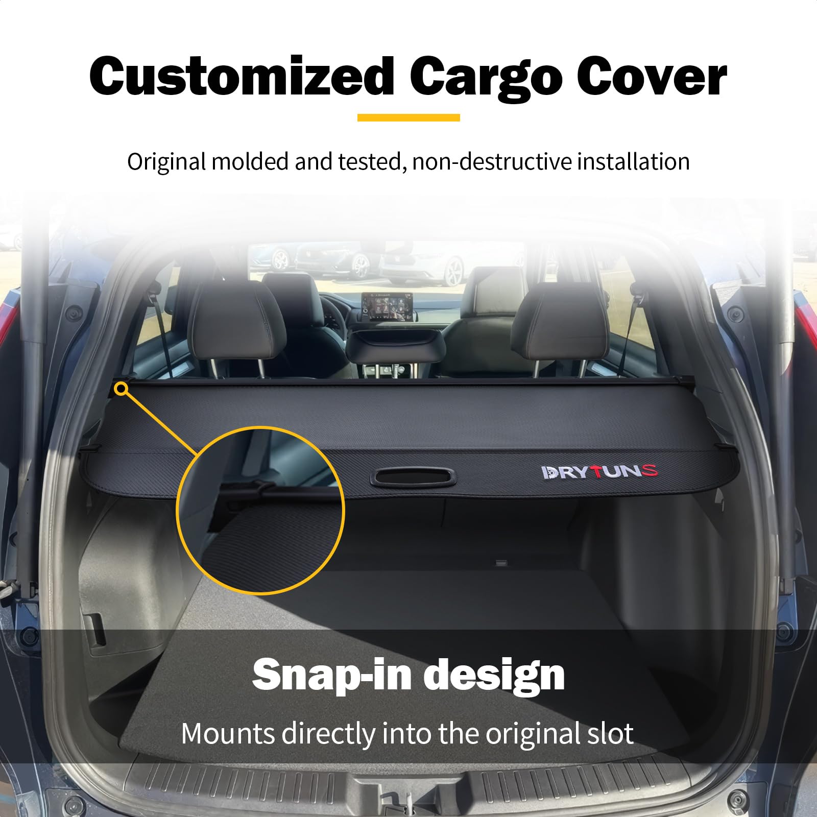 Drytuns retractable trunk bar demonstrates easy installation for 2023-2026 CR-V.
