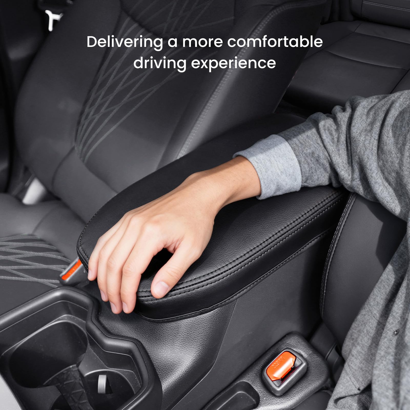 Drytuns RAV4 center console cover compatible with Adventure and Hybrid trims.
