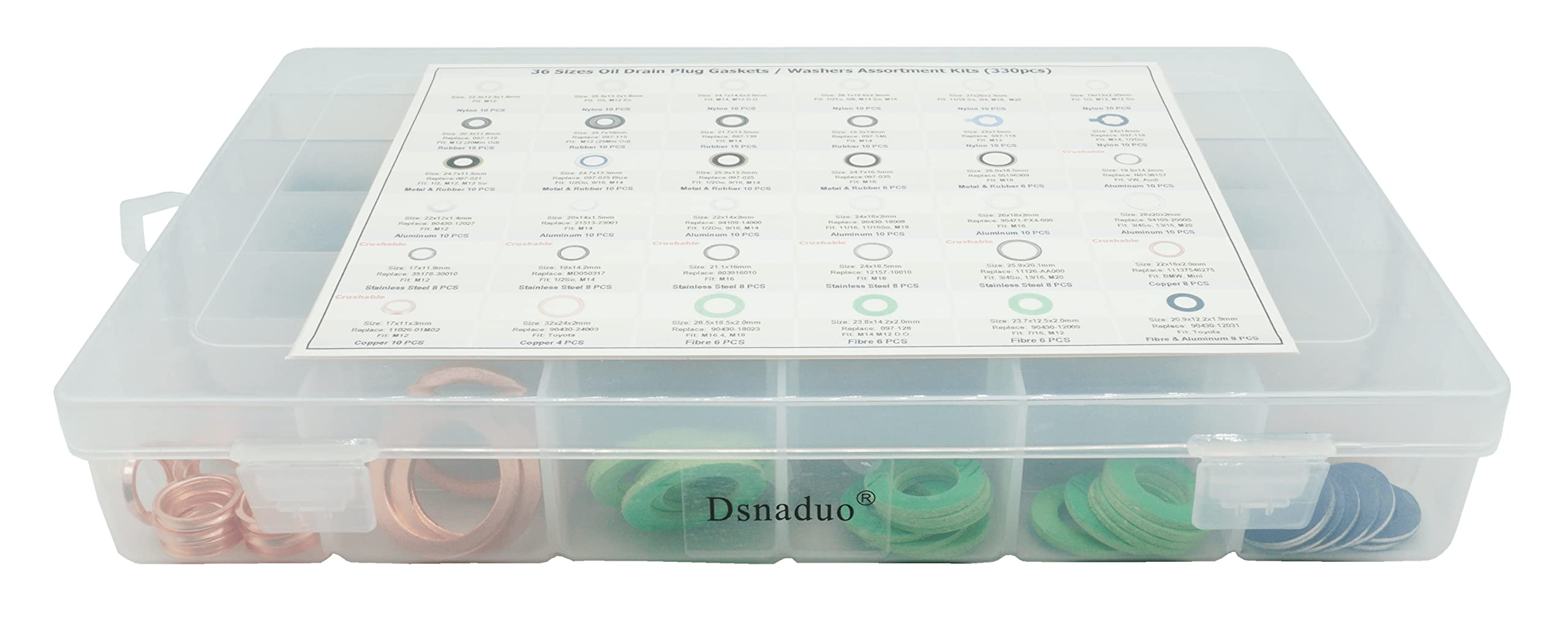 Dsnaduo aluminum gasket 19.9x14.2mm suitable for VW and Audi models.