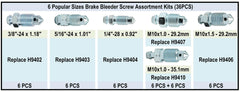 Dsnaduo 5/16-24 screws set for quick brake bleed operations.