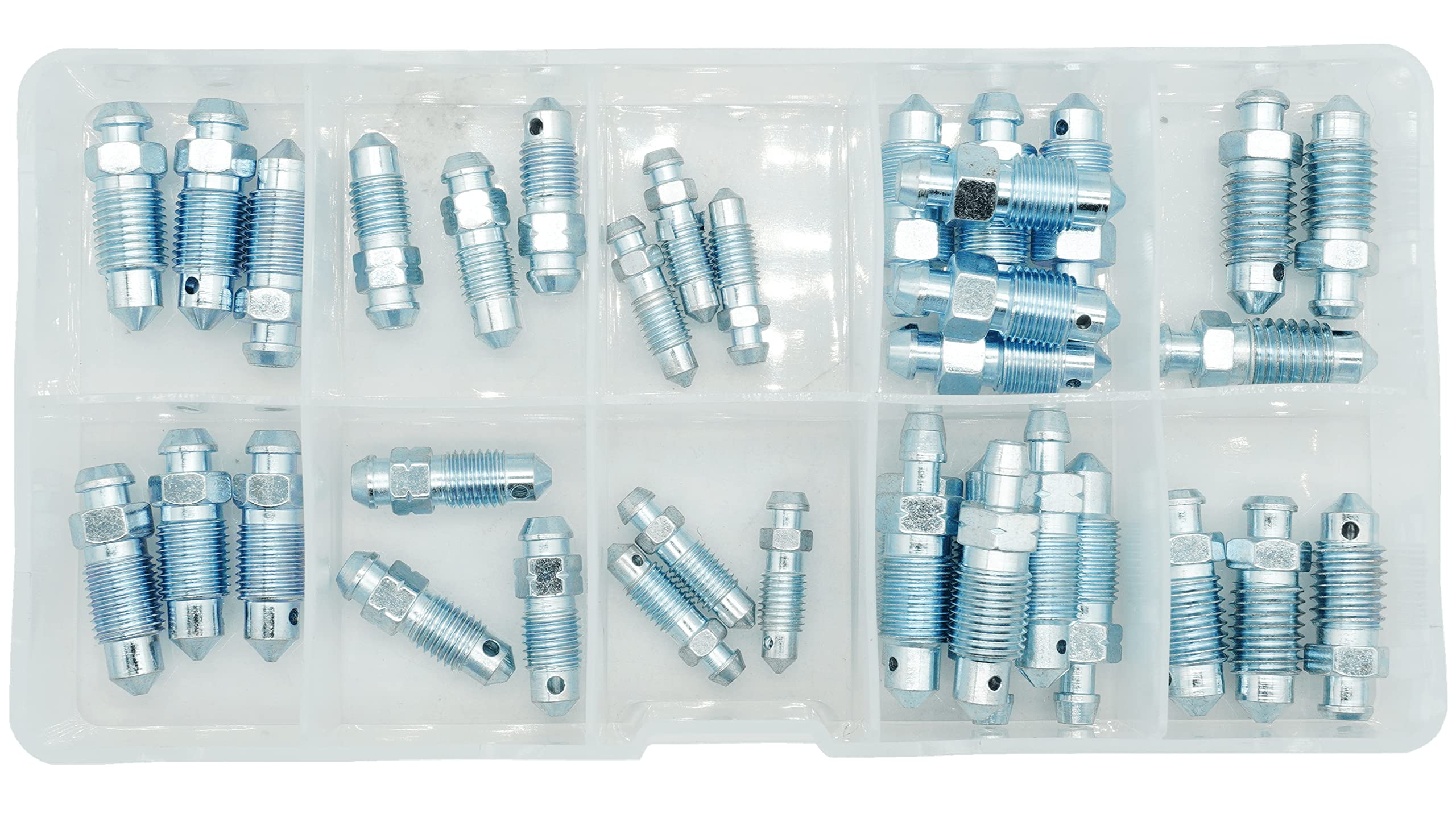 Dsnaduo 36-piece bleeder screw kit overview for brake maintenance.