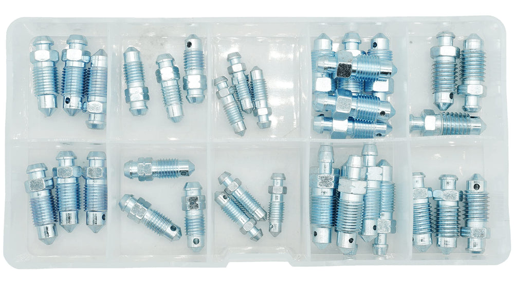 Dsnaduo 36-piece bleeder screw kit overview for brake maintenance.
