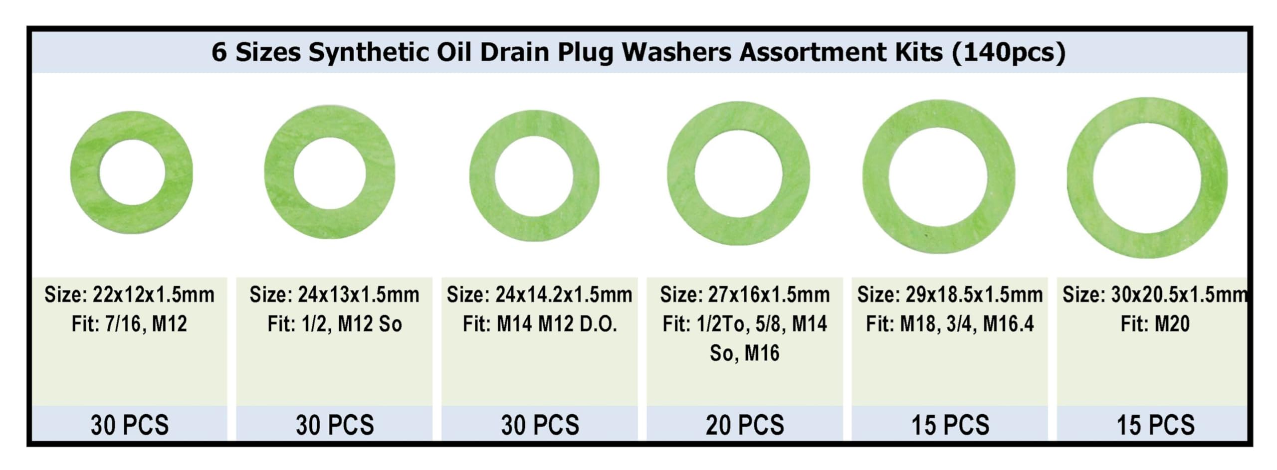 Dsnaduo green gasket washers organized in box for fast access.