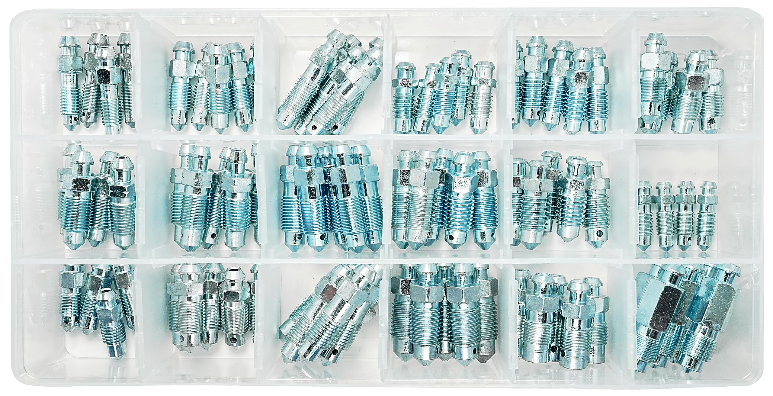 DSNADUO bleeder screws in mixed lengths for flexible brake maintenance