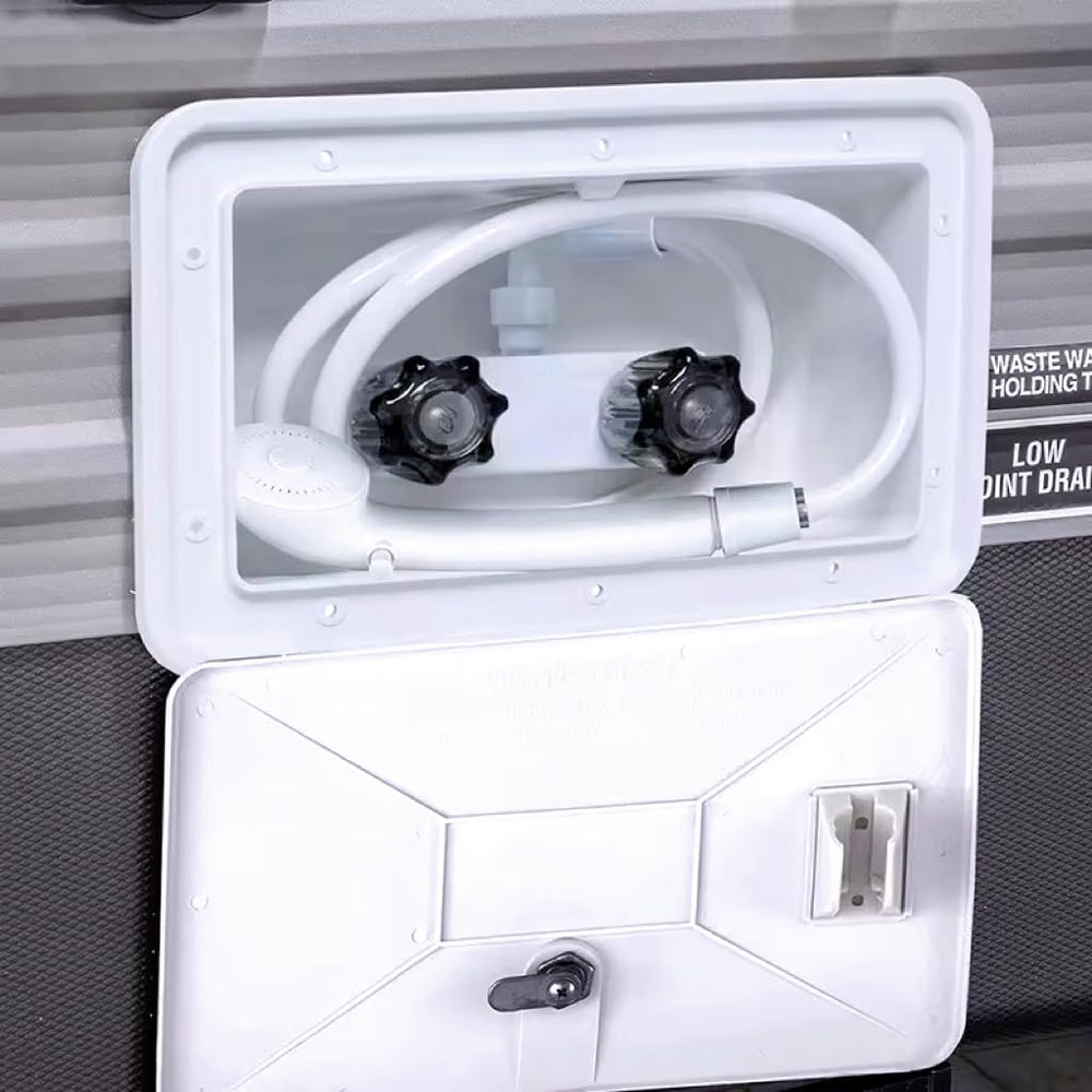DSRTLP installation steps showcase quick wall mounting for campers.