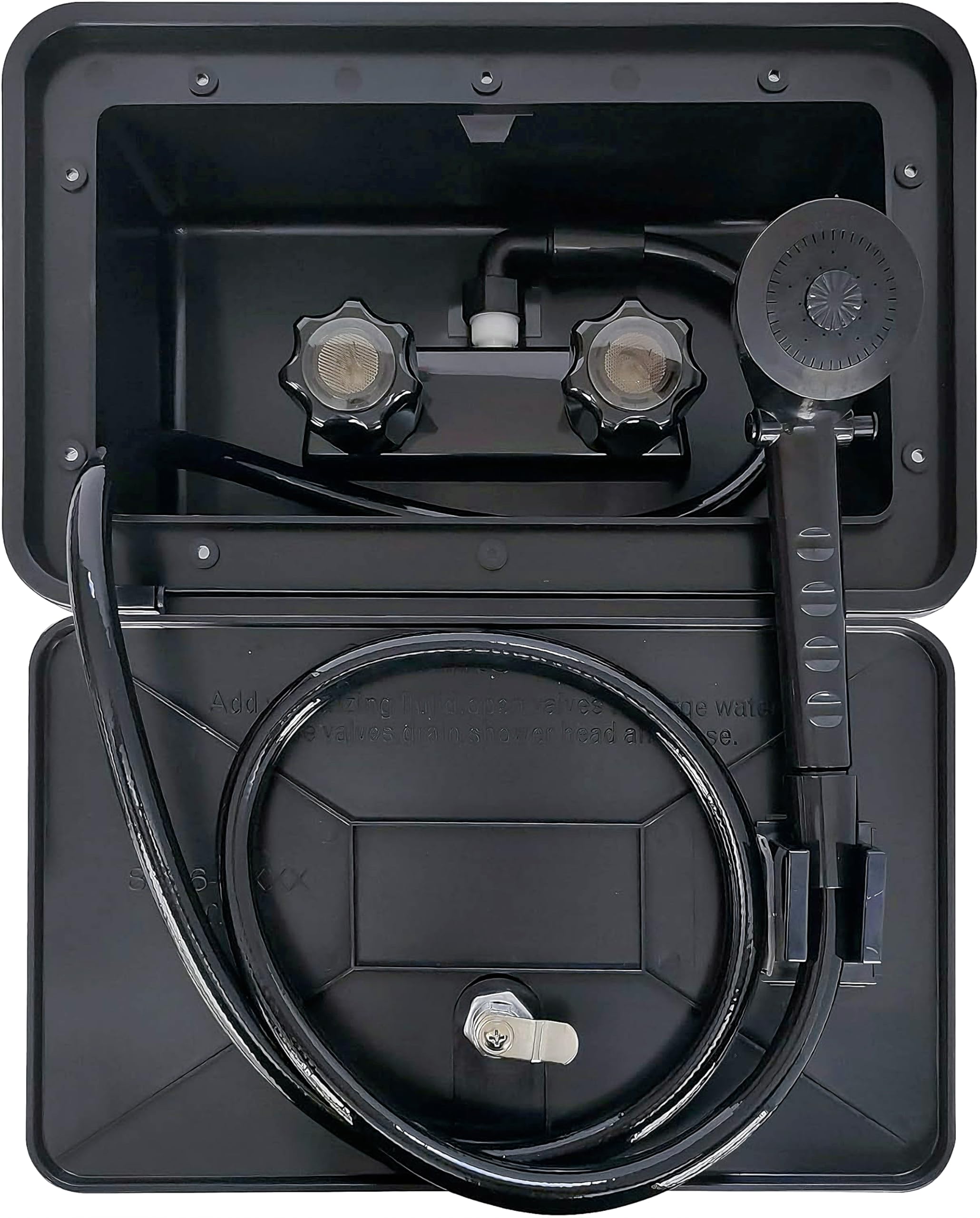 DSRTLP exterior shower box with lockable housing for outdoor cleaning
