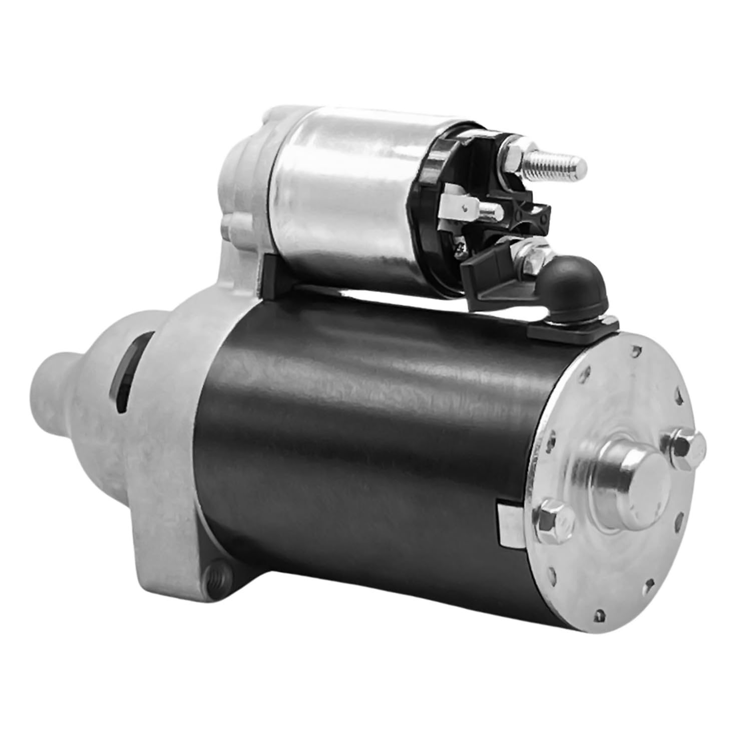 DSS Auto Parts Kawasaki starter mounting flange reveals alignment holes for easy installation.
