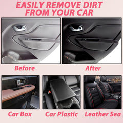 Dssuoa steering wheel cleaning showing clear, matte finish.
